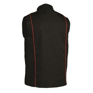 GILET LOUIS P/C Noir/Rouge 3