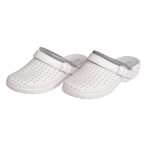 SABOT LYDIE REF 2748 Blanc/Gris BOURRELET GRIS