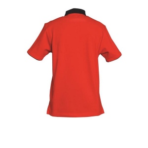 POLO SASHA 100% COTON Rouge/Marine 2