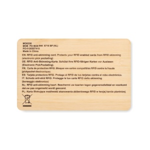 Carte RFID bambou - CUSTOS + 3