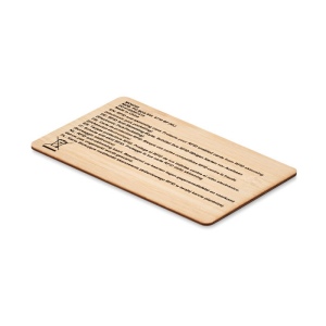 Carte RFID bambou - CUSTOS + 4