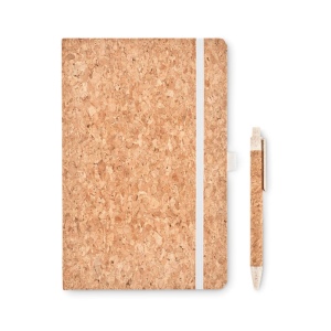 Carnet A5 &amp; stylo en liège - SUBER SET 4