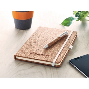 Carnet A5 &amp; stylo en liège - SUBER SET 6