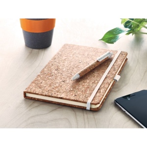 Carnet A5 &amp; stylo en liège - SUBER SET 10