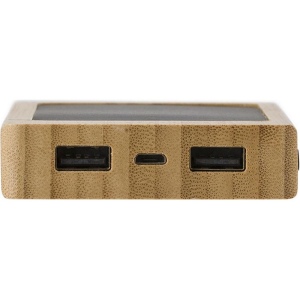 Power bank solaire en bambou, 8 000mAh Joan 4