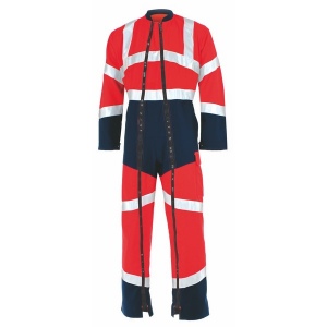 Combinaison 2 zip fluo safe
