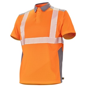 Polo manches courtes fluo safe 3