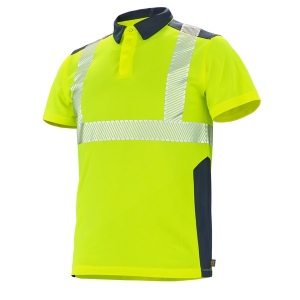 Polo manches courtes fluo safe 2