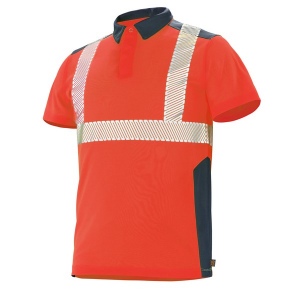 Polo manches courtes fluo safe