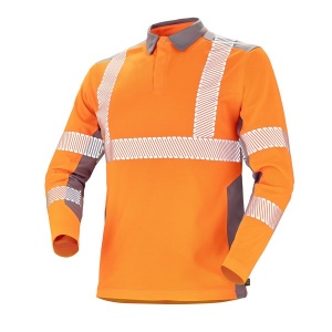 Polo manches longues fluo safe 3