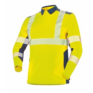 Polo manches longues fluo safe 2