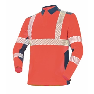 Polo manches longues fluo safe