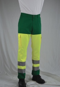 PANTALON FRED HV Vert/Jaune