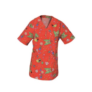 TUNIQUE JULIA POLY/COT 65/35 Motif Red