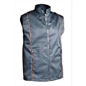 GILET LOUIS P/C Gris Nimbus/Orange