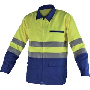 BLOUSON PHILIPPE HV Bleu/Jaune