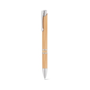 BETA BAMBOO. Stylo à bille en bambou avec clip et attributs métalliques 5