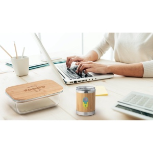 PORTOBELLO. Lunch Box. Boîte hermétique en verre borosilicaté et couvercle en bambou 1000 mL 4