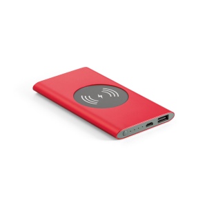 CASSINI. Power bank 4 000 mAh avec chargeur sans fil 5W en aluminium recyclé (100 % rAL) 4