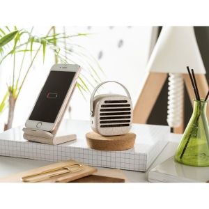 ENGLERT. Support pour smartphone avec chargeur sans fil rapide 10W en ABS recyclé (70 % rABS) et fibre de paille de blé 4