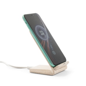 ENGLERT. Support pour smartphone avec chargeur sans fil rapide 10W en ABS recyclé (70 % rABS) et fibre de paille de blé 6