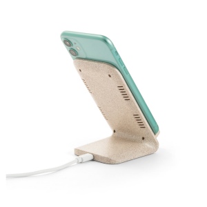 ENGLERT. Support pour smartphone avec chargeur sans fil rapide 10W en ABS recyclé (70 % rABS) et fibre de paille de blé 7