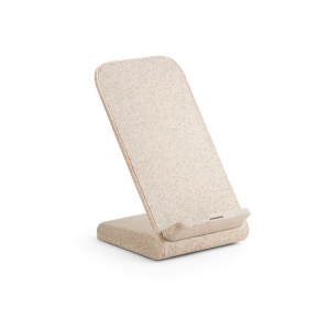 ENGLERT. Support pour smartphone avec chargeur sans fil rapide 10W en ABS recyclé (70 % rABS) et fibre de paille de blé 2