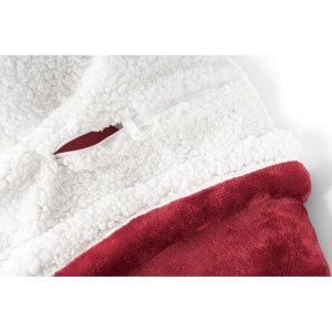 HEIDEN. Couverture polaire réversible (190 g/m²) avec ruban de satin et carte personnalisée 11