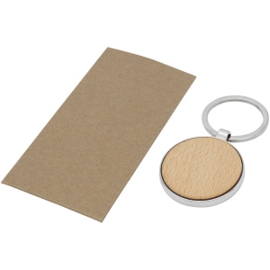 Porte-clés rond Moreno en bois de hêtre 5