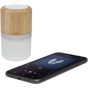 Haut-parleur Bluetooth® Aurea en bambou avec lumière 8
