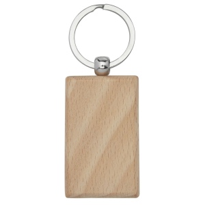 Porte-clés rectangulaire Gian en bois de hêtre 3