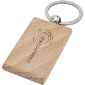 Porte-clés rectangulaire Gian en bois de hêtre 4