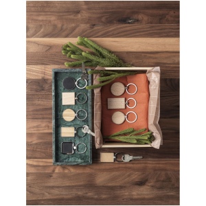Porte-clés rectangulaire Gian en bois de hêtre 6