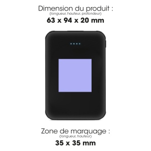 KAITO - BATTERIE DE SECOURS ULTRA COMPACTE - 5000 MAH NOIRE 2