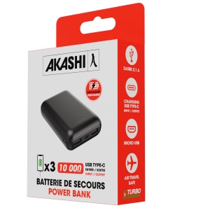 GOMU - BATTERIE DE SECOURS ULTRA COMPACTE - 10 000 MAH NOIRE 4