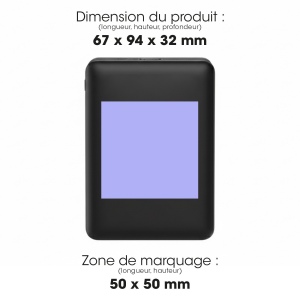 JINDAI - Batterie Powerbank ultra-compacte 20,000 mAh à charge rapide 22,5W 2