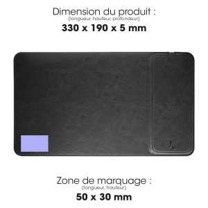 NEZUMI - TAPIS DE SOURIS AVEC CHARGEUR INDUCTION, NOIR 2