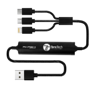 SAYO - CÂBLE USB 3 EN 1 AVEC FONCTION BATTERIE DE SECOURS 2600 mAh 3