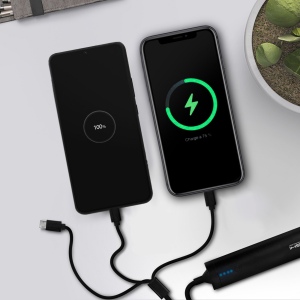 SAYO - CÂBLE USB 3 EN 1 AVEC FONCTION BATTERIE DE SECOURS 2600 mAh 5