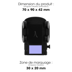 YUNIBA - SUPPORT VOITURE 3 EN 1 NOIR - POUR SMARTPHONE 6.9" 2