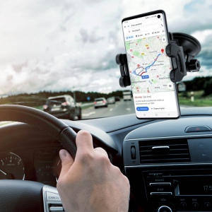 YUNIBA - SUPPORT VOITURE 3 EN 1 NOIR - POUR SMARTPHONE 6.9" 5
