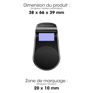 TOROCHI - SUPPORT ALU AIMANTE VOITURE GRILLE AERATION 2