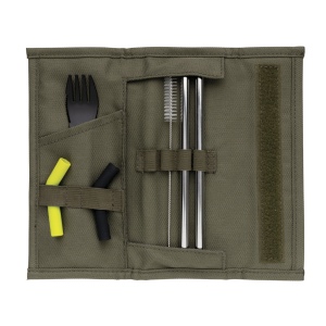 Set pailles 2 pcs et couverts Tierra 17