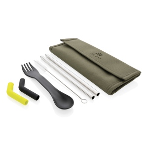 Set pailles 2 pcs et couverts Tierra 21