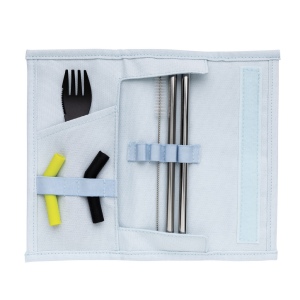 Set pailles 2 pcs et couverts Tierra 6