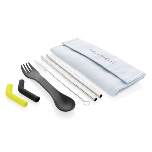 Set pailles 2 pcs et couverts Tierra 10