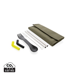 Set pailles 2 pcs et couverts Tierra 3