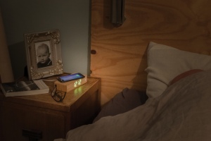Réveil en bambou avec chargeur sans fil 5W 10