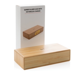 Réveil en bambou avec chargeur sans fil 5W 11