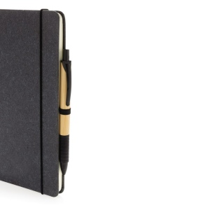 Carnet A5 à couverture rigide en cuir recyclé GRS 8